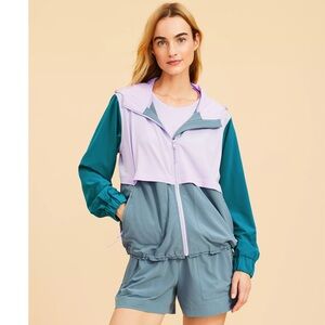 Lou & Grey Colorblock Wanderweave Windbreaker, XL
